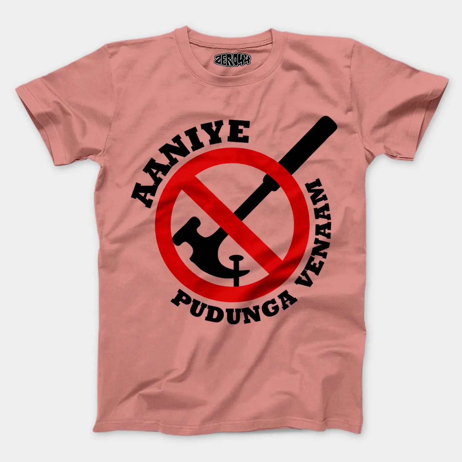 Aaniye Pudunga Venaam Men/Unisex T-Shirt in Flamingo Color