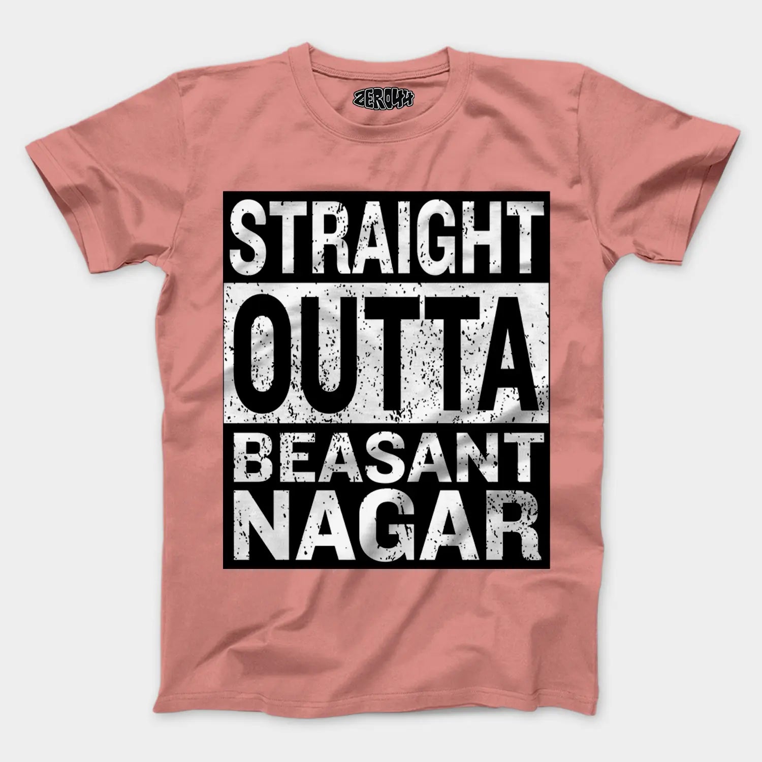 Straight Outta Beasant Nagar Men/Unisex T-Shirt in Flamingo Color