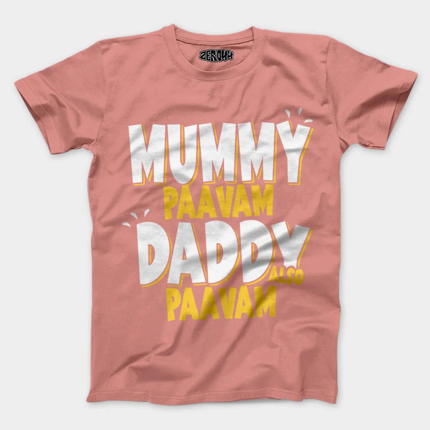 Mummy Paavam, Daddy Also Paavam Men/Unisex T-Shirt in Flamingo Color