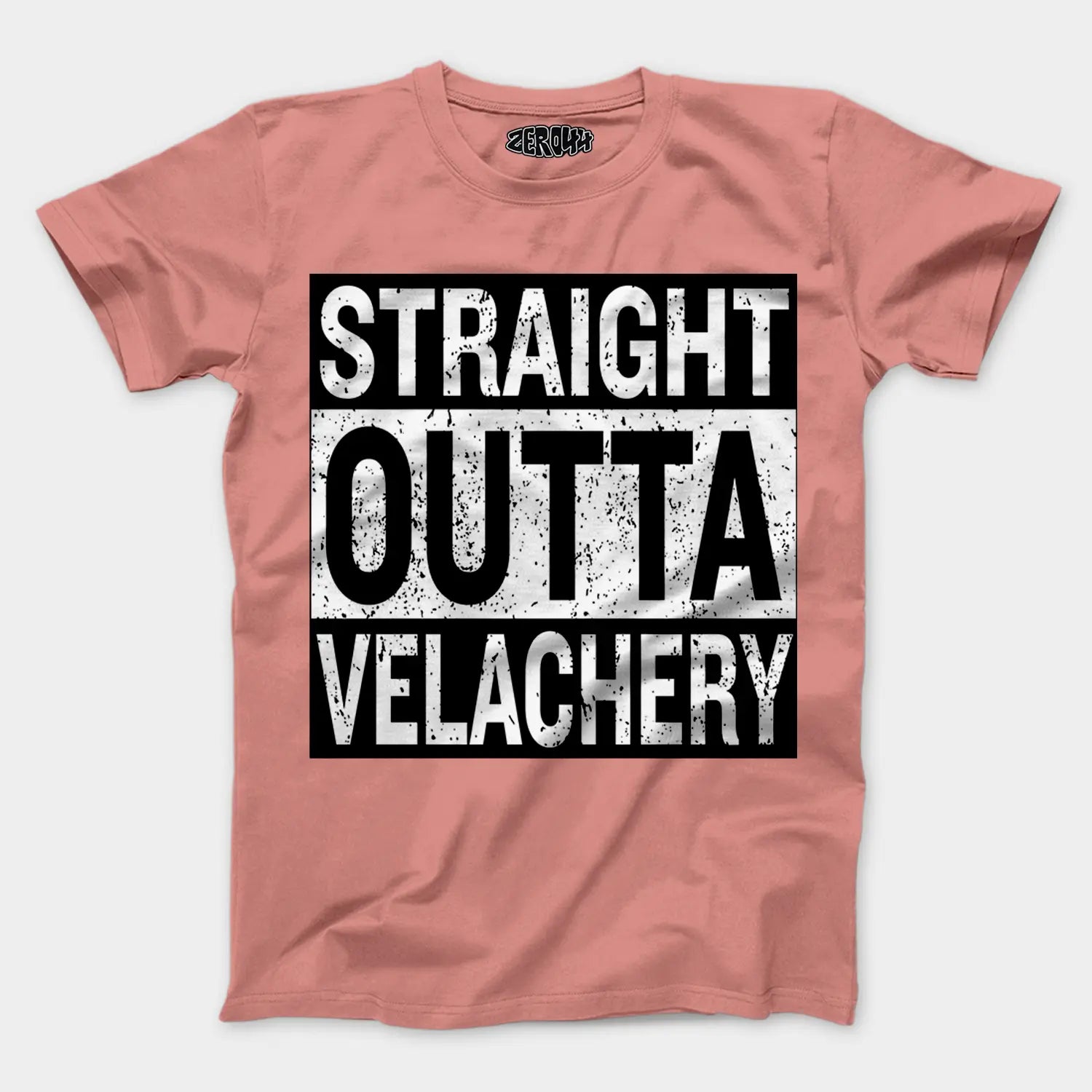 Straight Outta Velachery Men/Unisex T-Shirt in Flamingo Color