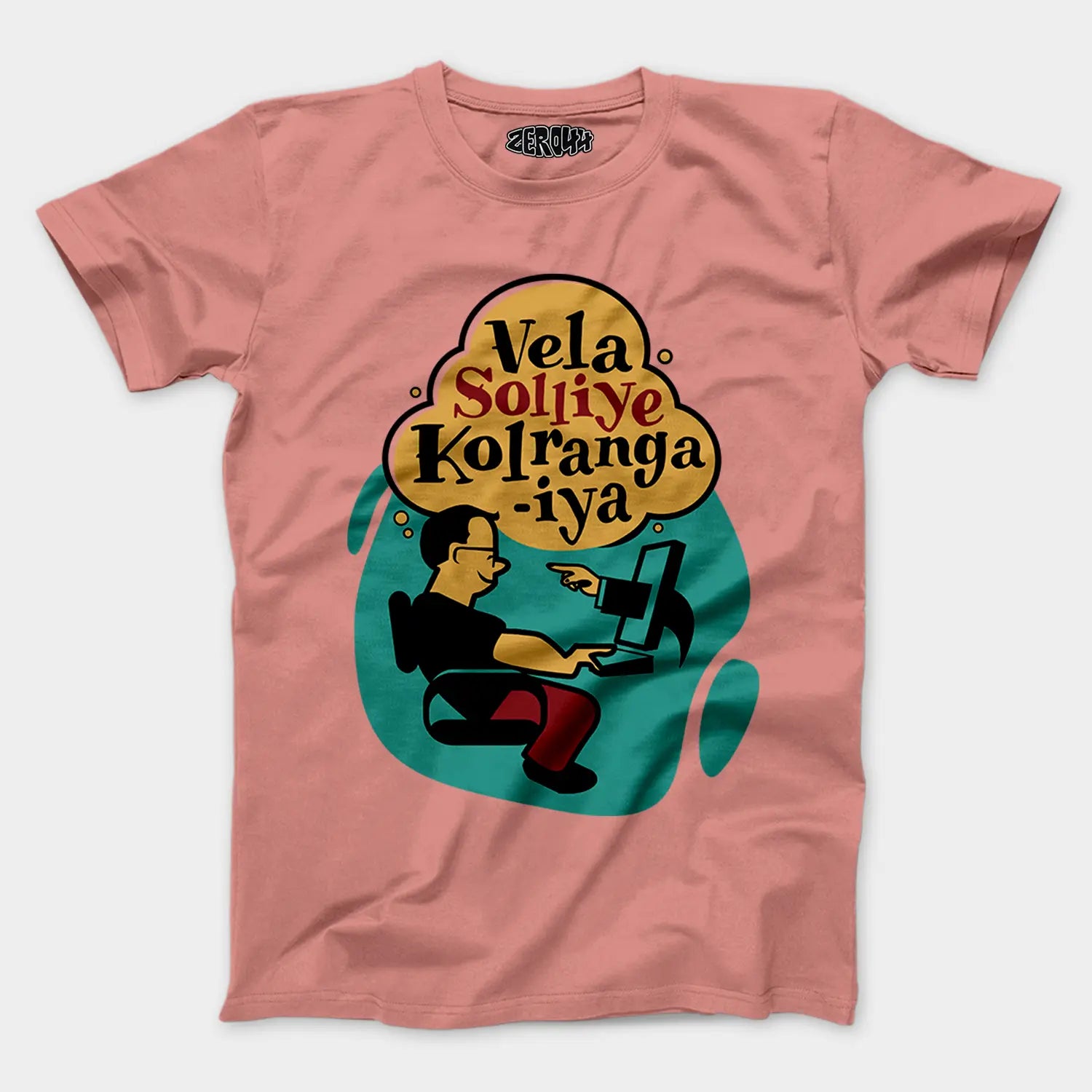 Vela Soliye Kolrangaiya Men/Unisex T-Shirt in Flamingo Color