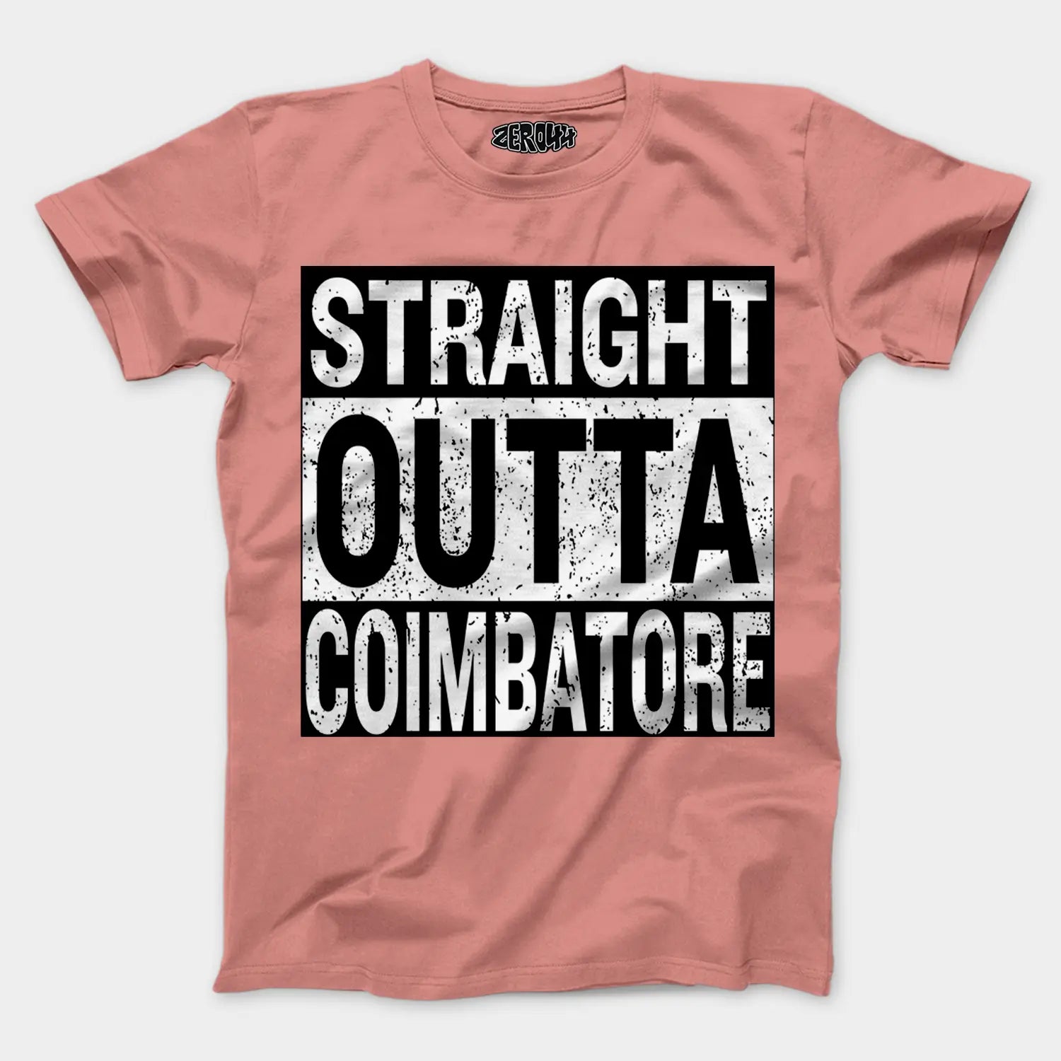 Straight Outta Coimbatore Men/Unisex T-Shirt in Flamingo Color