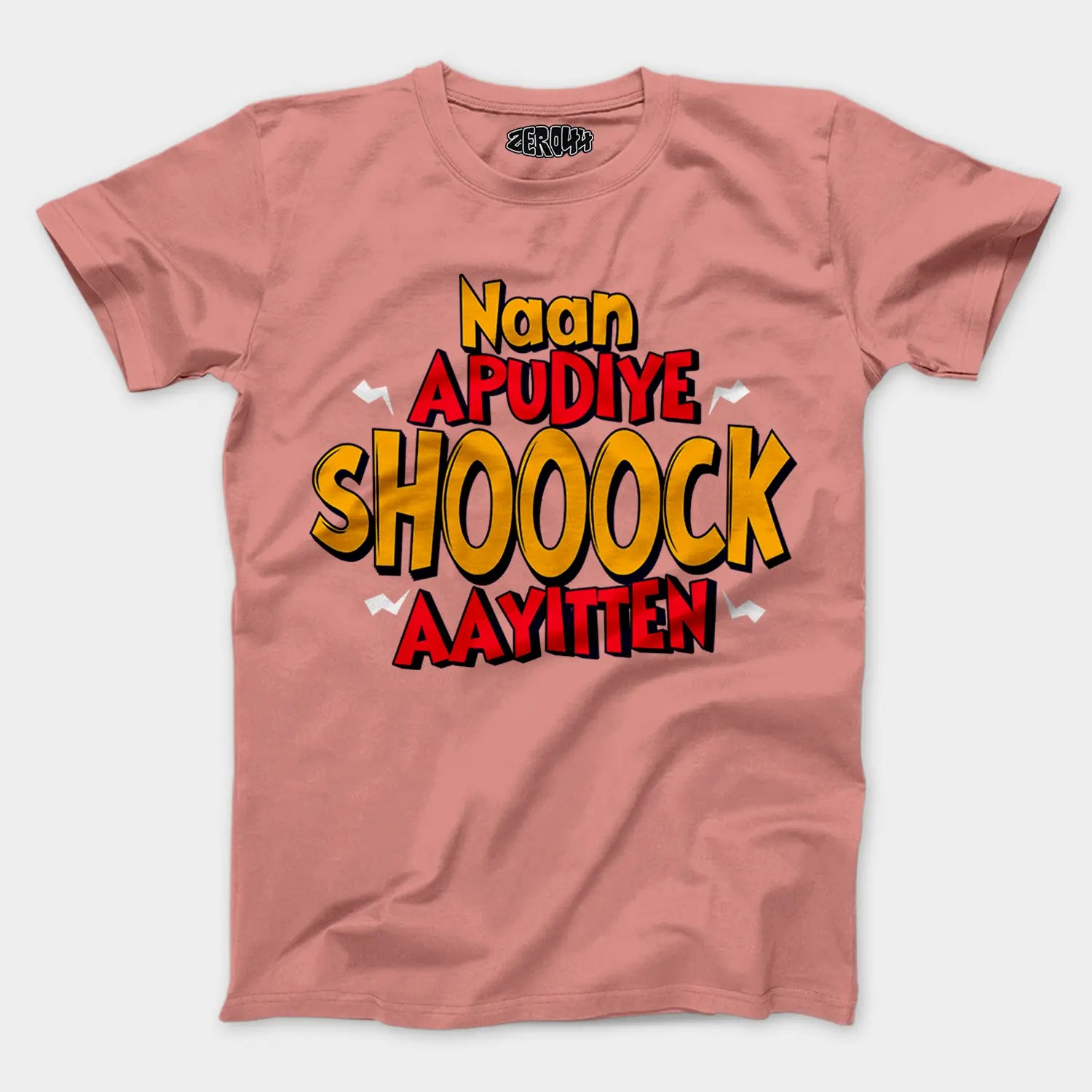 Naan Apudiye Shoooock Aayitten Men/Unisex T-Shirt in Flamingo Color
