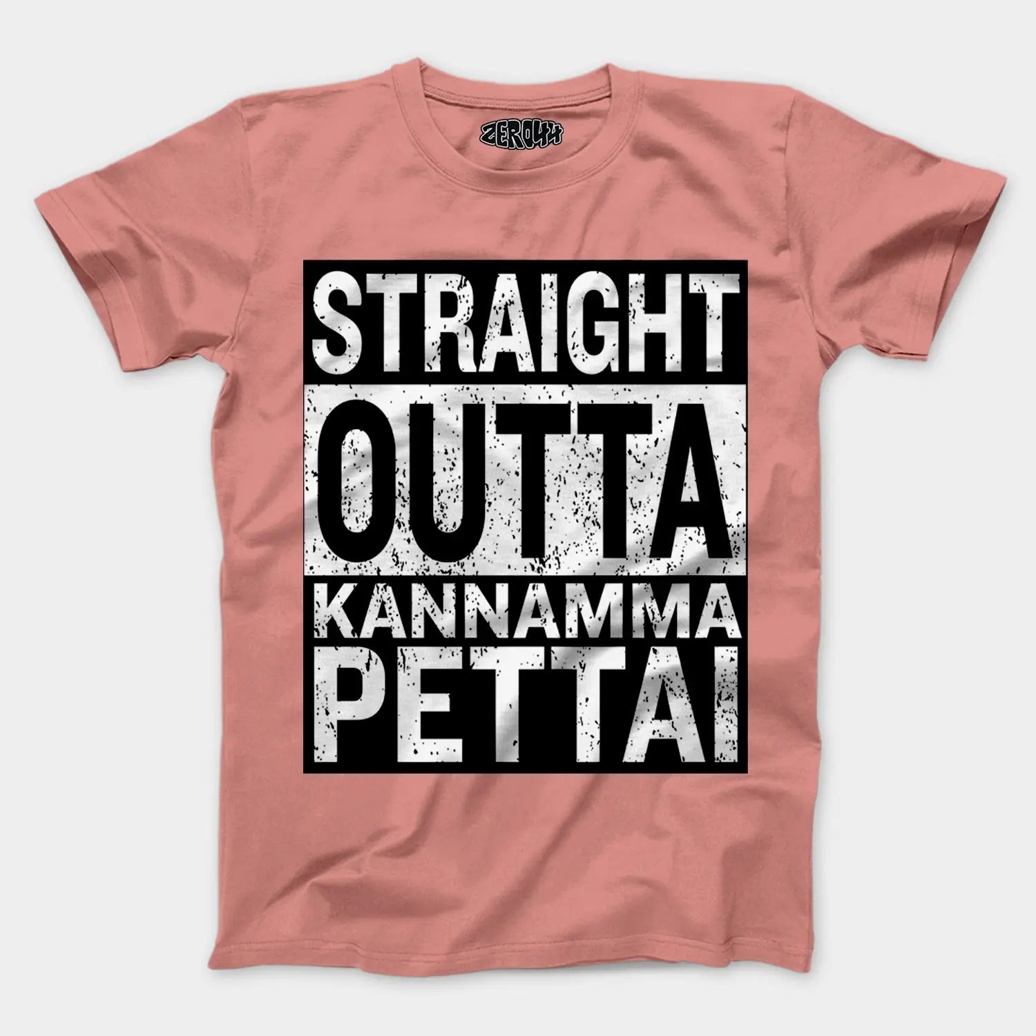 Straight Outta Kannamma Pettai Men/Unisex T-Shirt in Flamingo Color