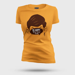 Be Happy Cool Down Cool Down Cool Down Women's T-Shirt in Golden Yellow Color