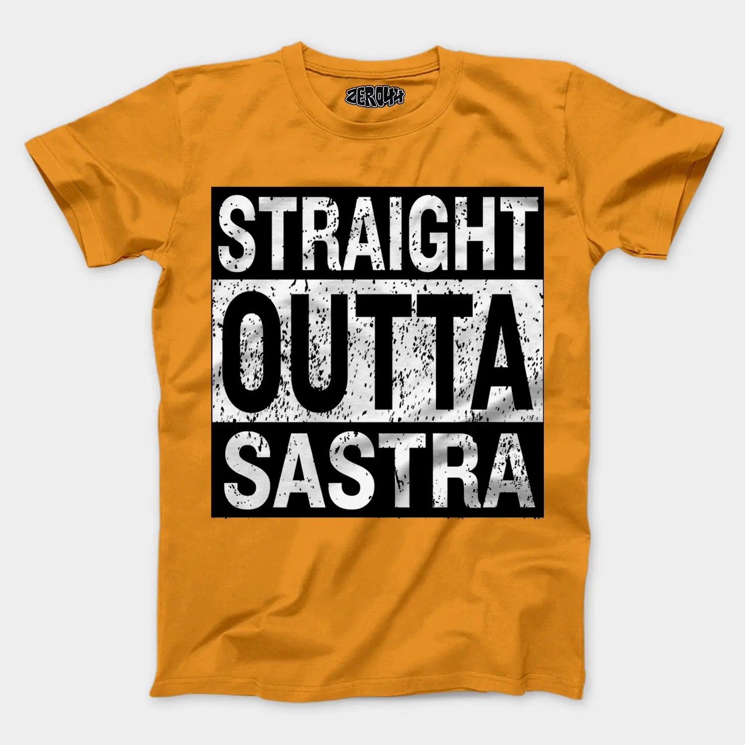 Straight Outta Sastra Men/Unisex T-Shirt in Golden Yellow Color