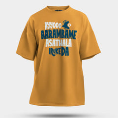 Ayyooo Aarambame Asathala Iruke Da Men/Unisex Oversized T-Shirt in Golden Yellow Color