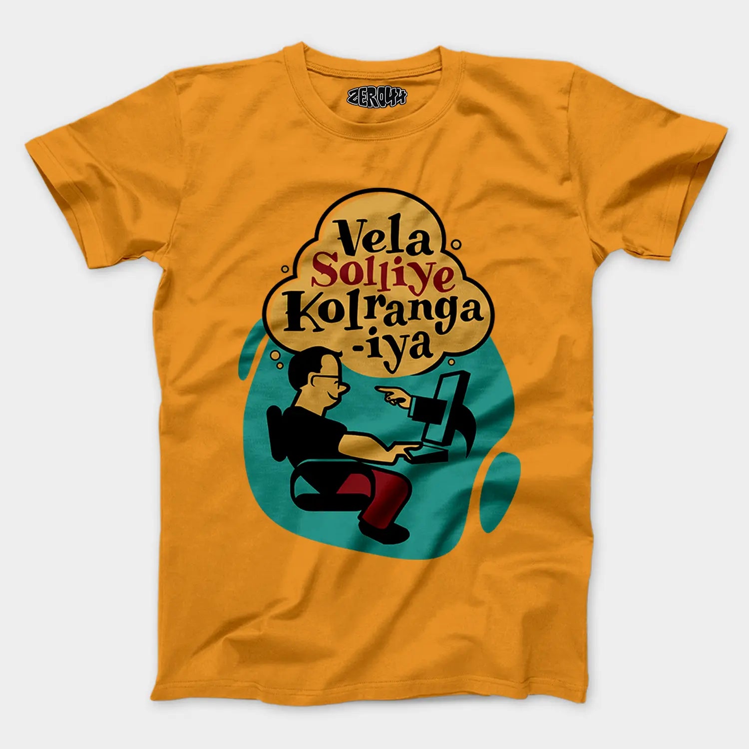 Vela Soliye Kolrangaiya Men/Unisex T-Shirt in Golden Yellow Color