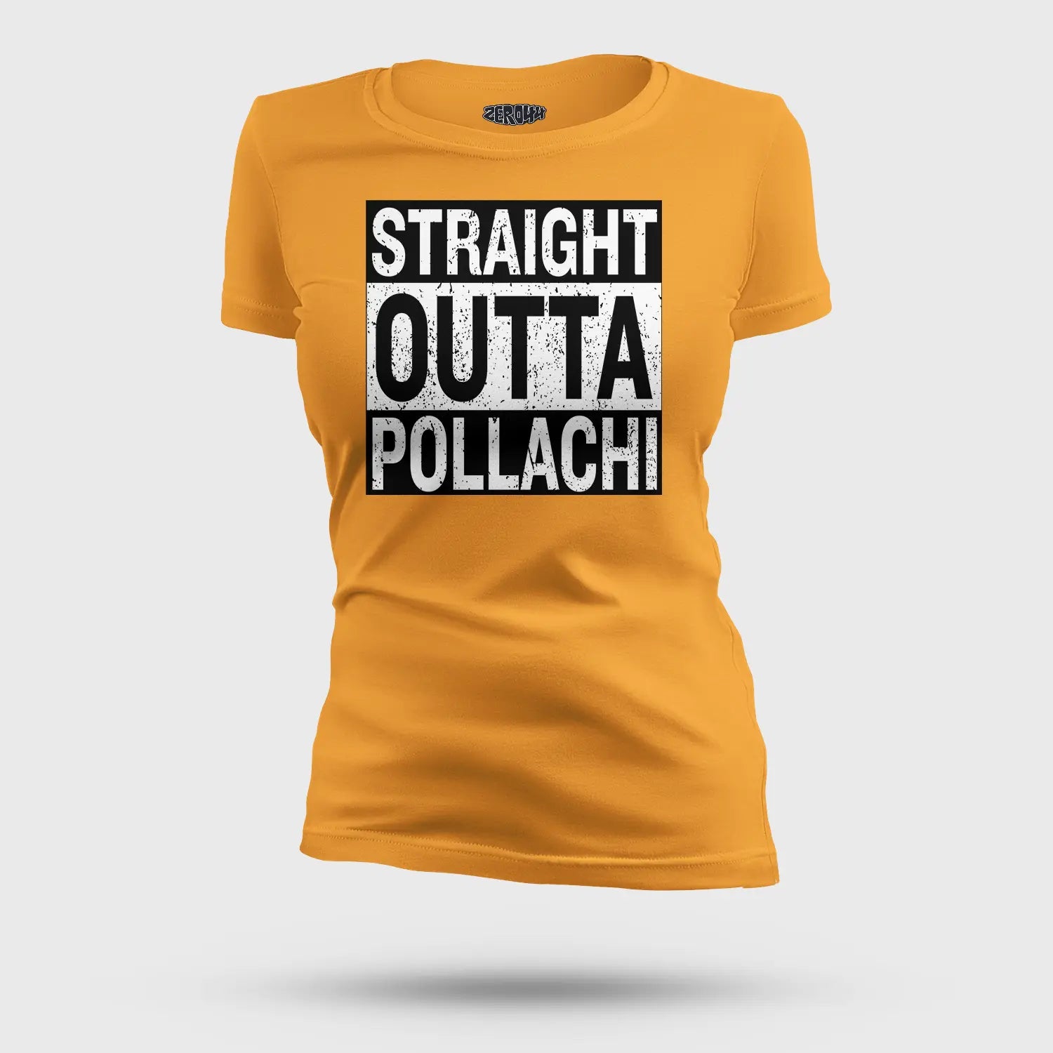 Straight Outta Pollachi Women's T-Shirt in Golden Yellow Color
