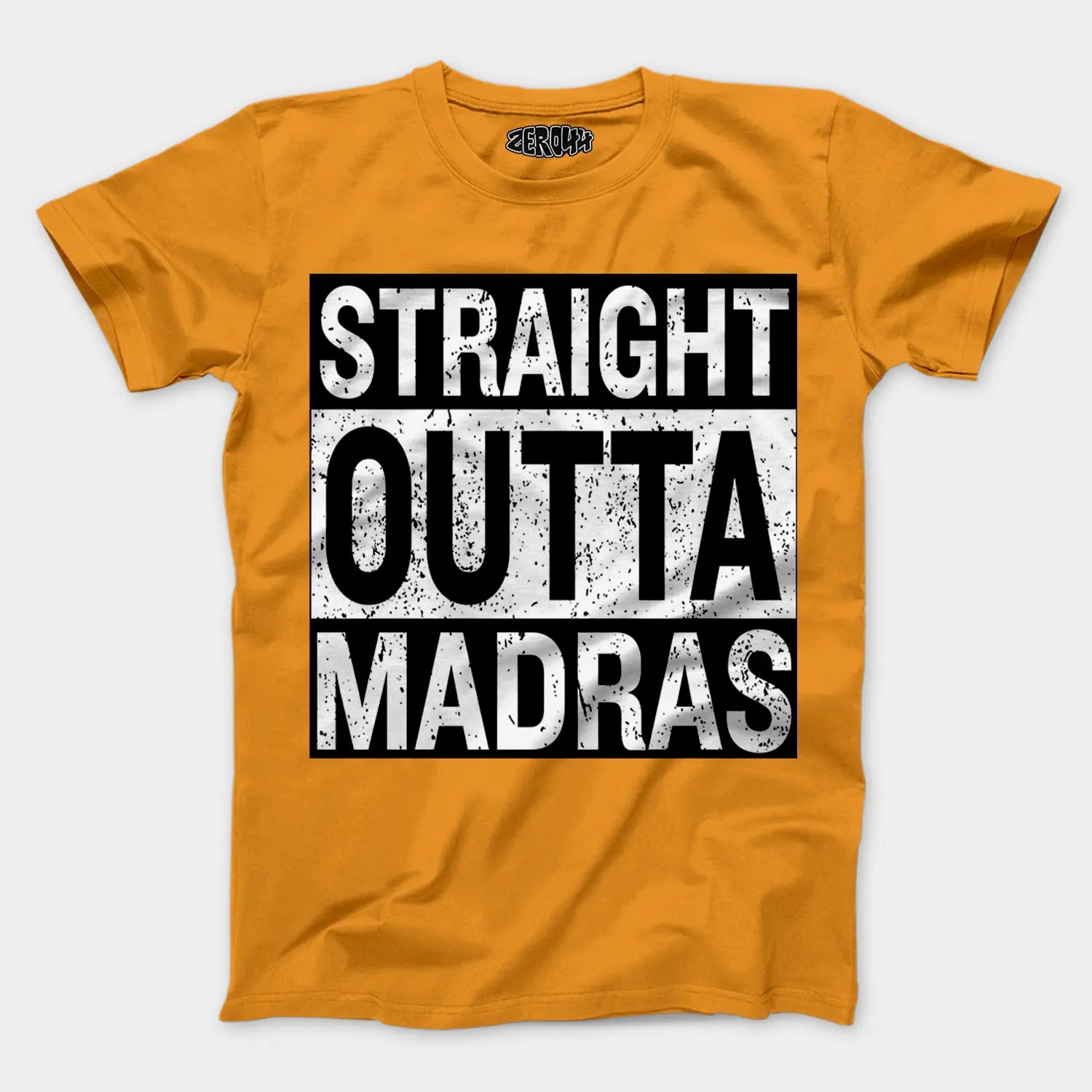 Straight Outta Madras Men/Unisex T-Shirt in Golden Yellow Color