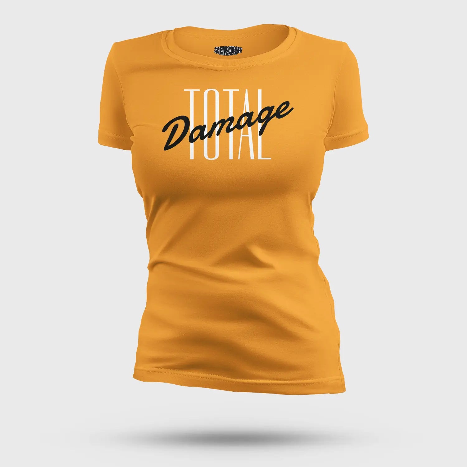 Total Damage Women's T-Shirt in Golden Yellow Color