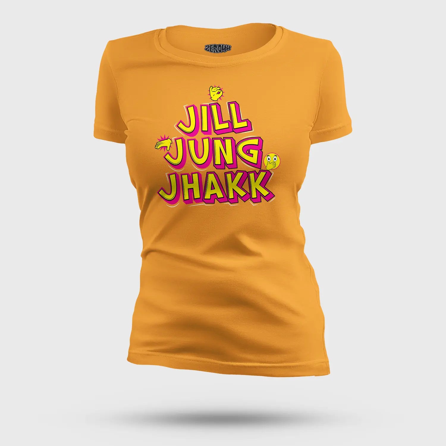 Jill Jung Jhakk Women's T-Shirt in Golden Yellow Color