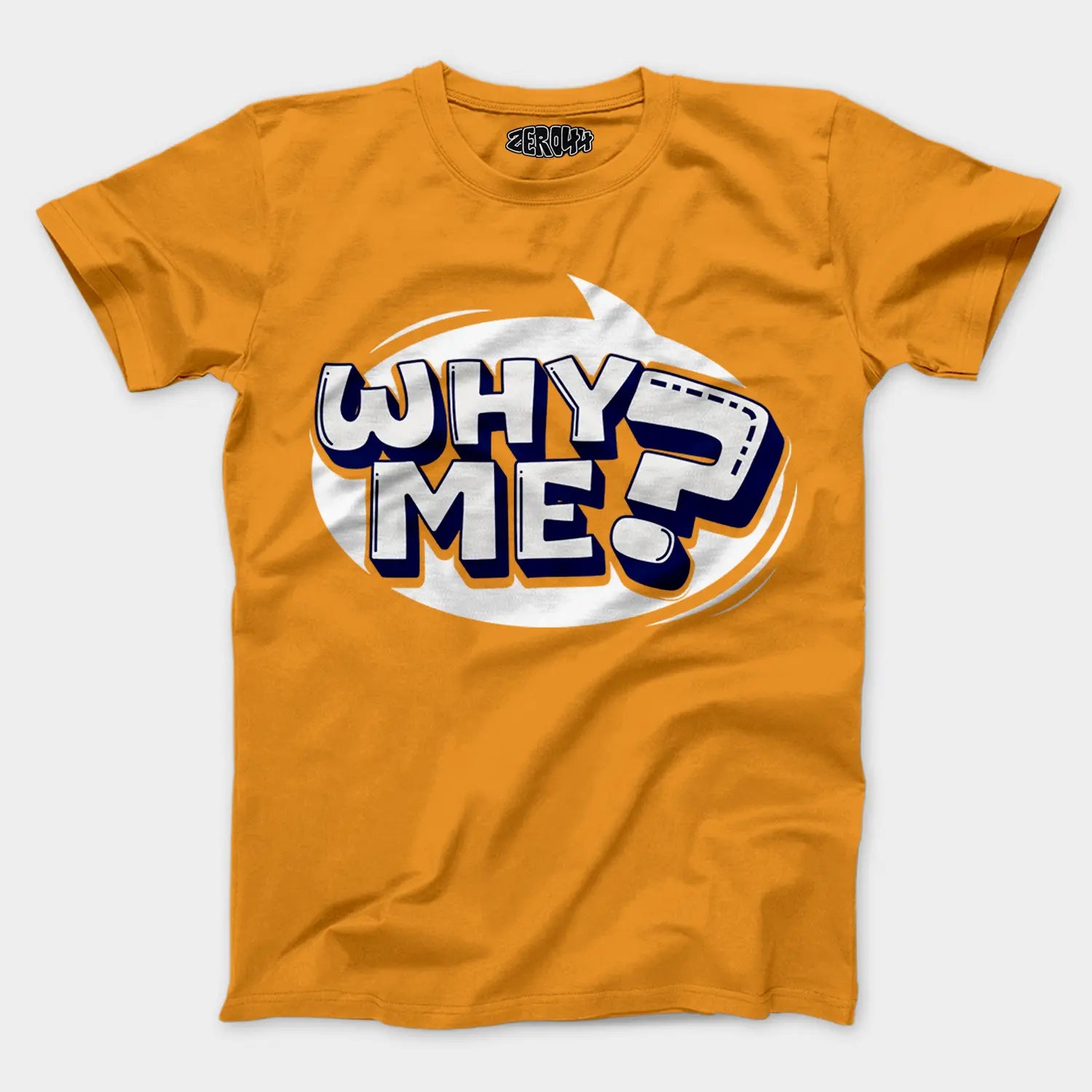 Why Me? Men/Unisex T-Shirt in Golden Yellow Color