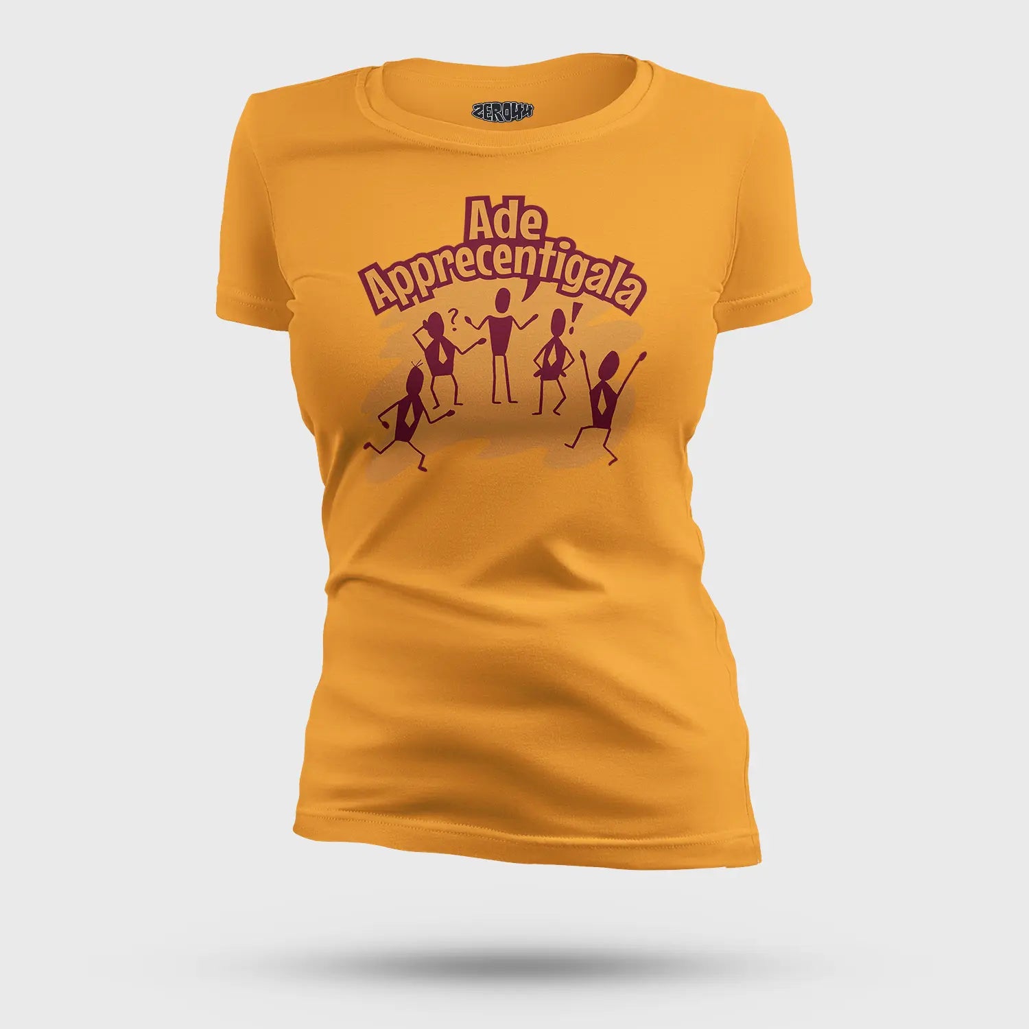 Ade Apprecentingala Women's T-Shirt in Golden Yellow Color