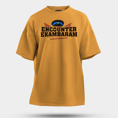 Encounter Ekambaram Men/Unisex Oversized T-Shirt in Golden Yellow Color
