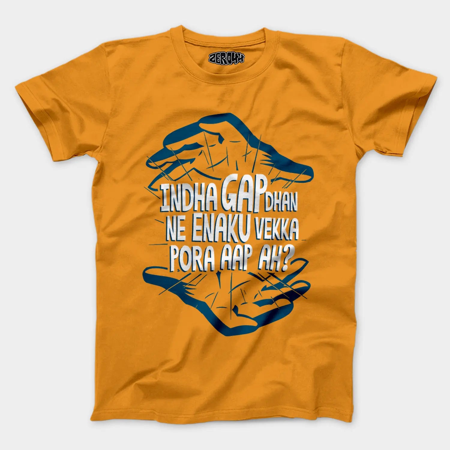 Indha Gap Dhan Ne Enaku Vekka Pora Aap Ah? Men/Unisex T-Shirt in Golden Yellow Color