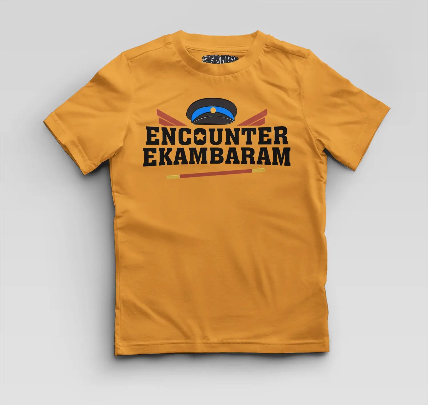 Encounter Ekambaram Boys Round Neck T-Shirt in Golden Yellow Color