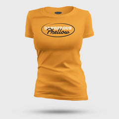 Dangerous Phellow Women's T-Shirt in Golden Yellow Color