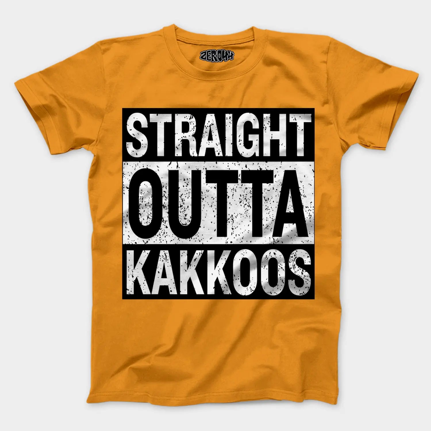 Straight Outta Kakkoos Men/Unisex T-Shirt in Golden Yellow Color