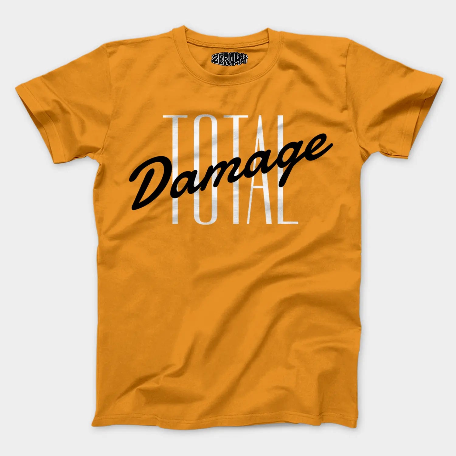 Total Damage Men/Unisex T-Shirt in Golden Yellow Color