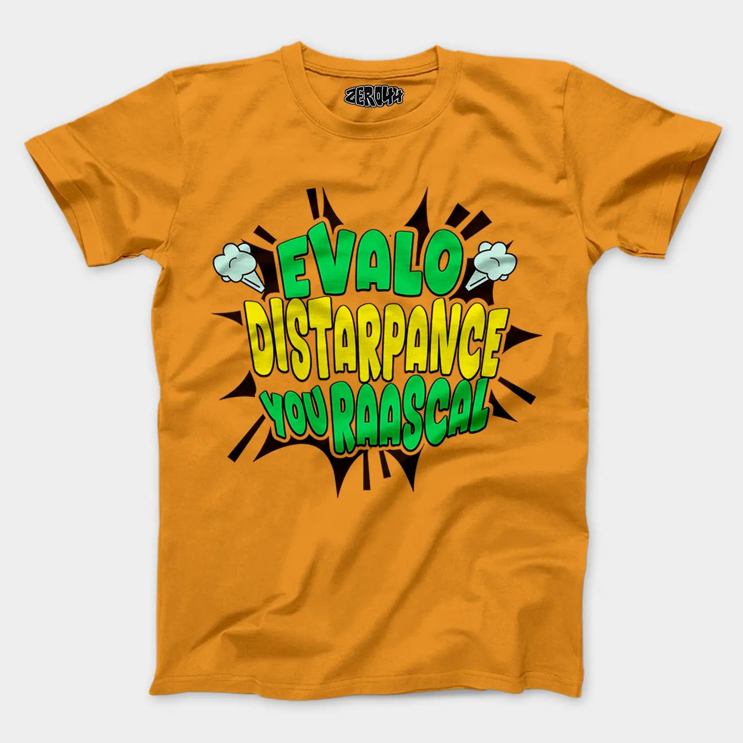 Evalo Distarpance You Raascal Men/Unisex T-Shirt in Golden Yellow Color