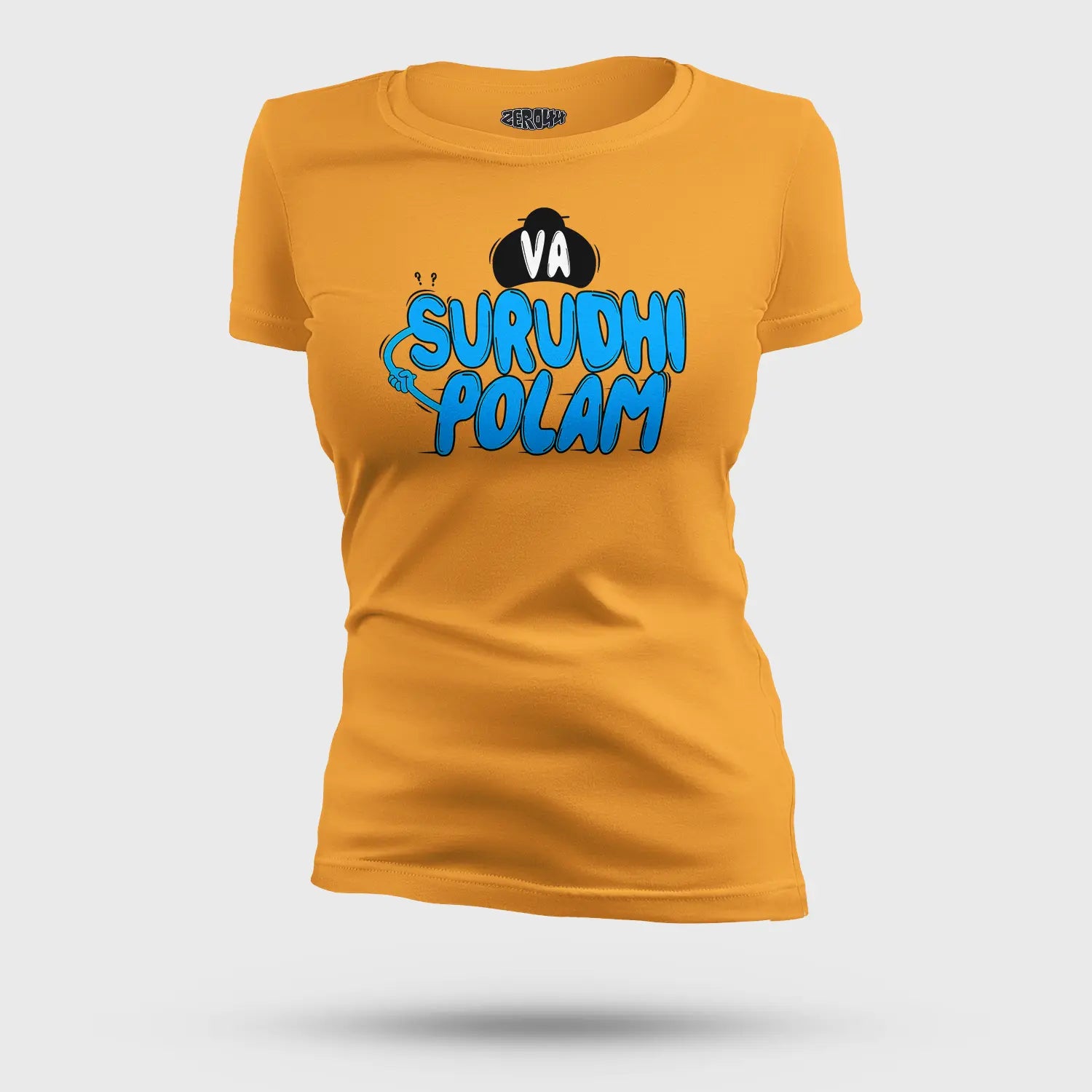 Va Surudhi Polam Women's T-Shirt in Golden Yellow Color