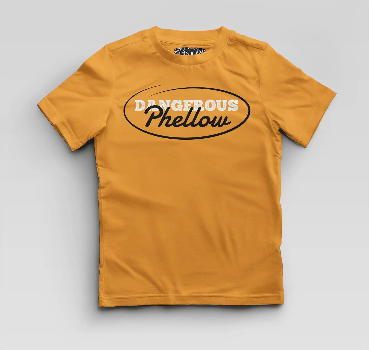 Dangerous Phellow Boys Round Neck T-Shirt in Golden Yellow Color