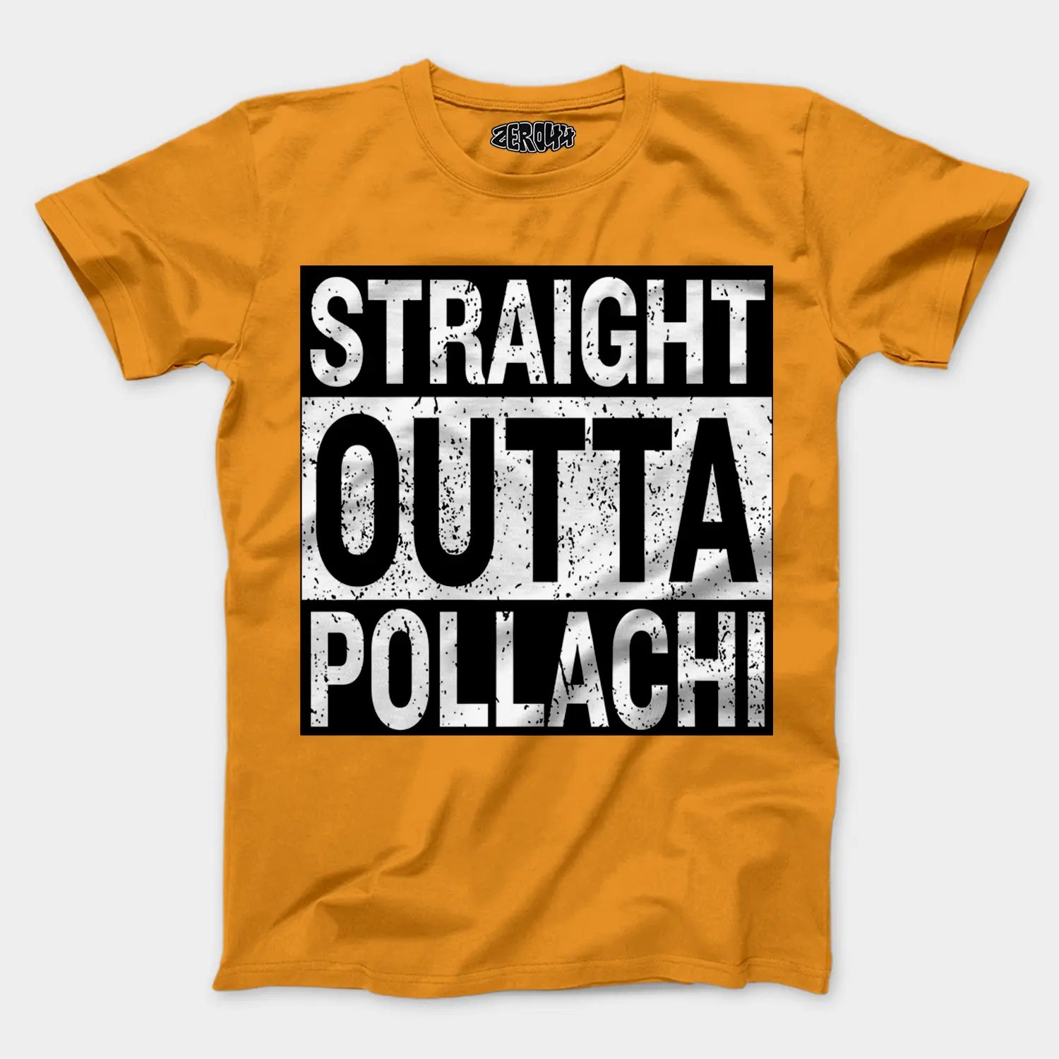 Straight Outta Pollachi Men/Unisex T-Shirt in Golden Yellow Color