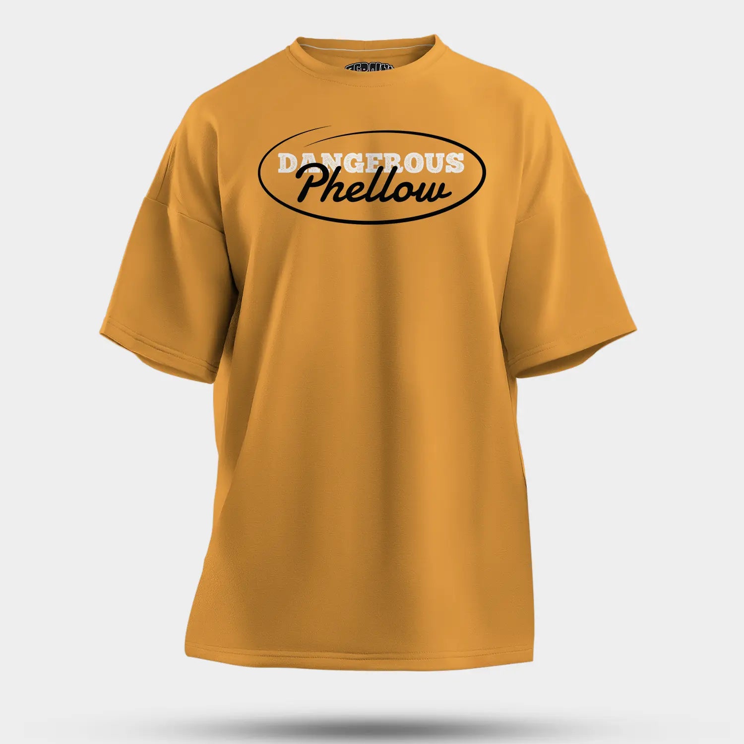 Dangerous Phellow Men/Unisex Oversized T-Shirt in Golden Yellow Color