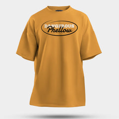 Dangerous Phellow Men/Unisex Oversized T-Shirt in Golden Yellow Color