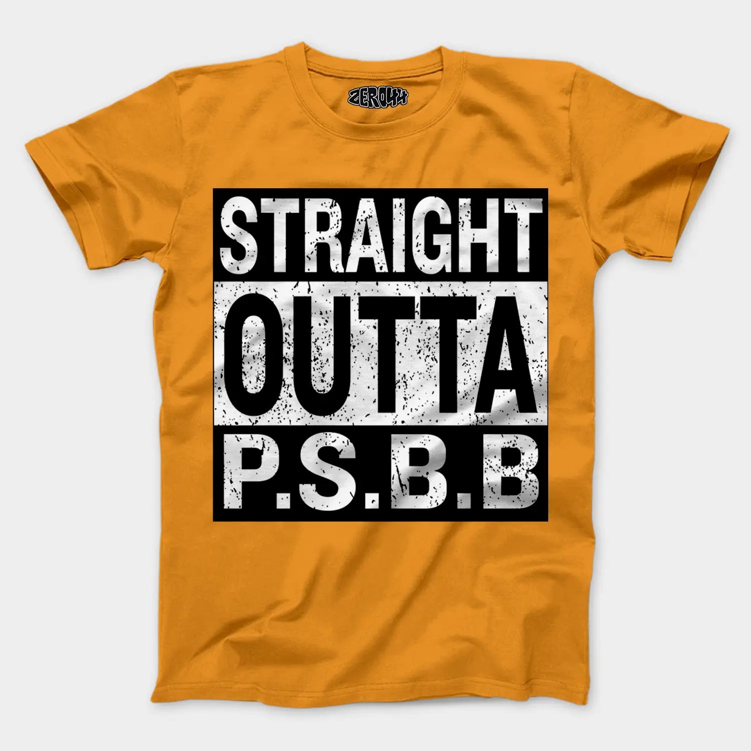 Straight Outta Psbb Men/Unisex T-Shirt in Golden Yellow Color
