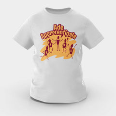 Ade Apprecentingala Girls Round Neck T-Shirt in Grey Melange Color