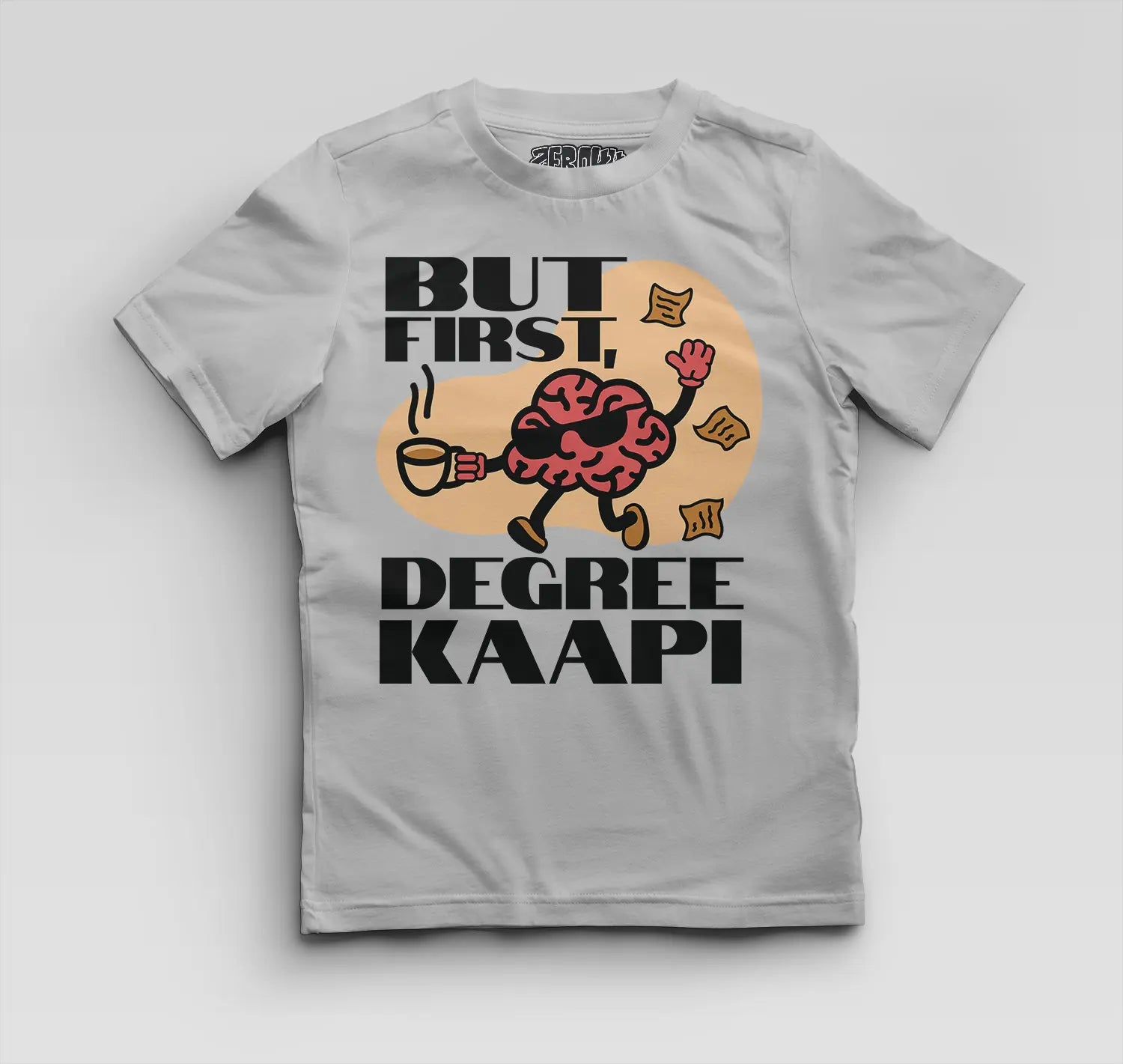 But First Degree Kaapi Boys Round Neck T-Shirt in Grey Melange Color