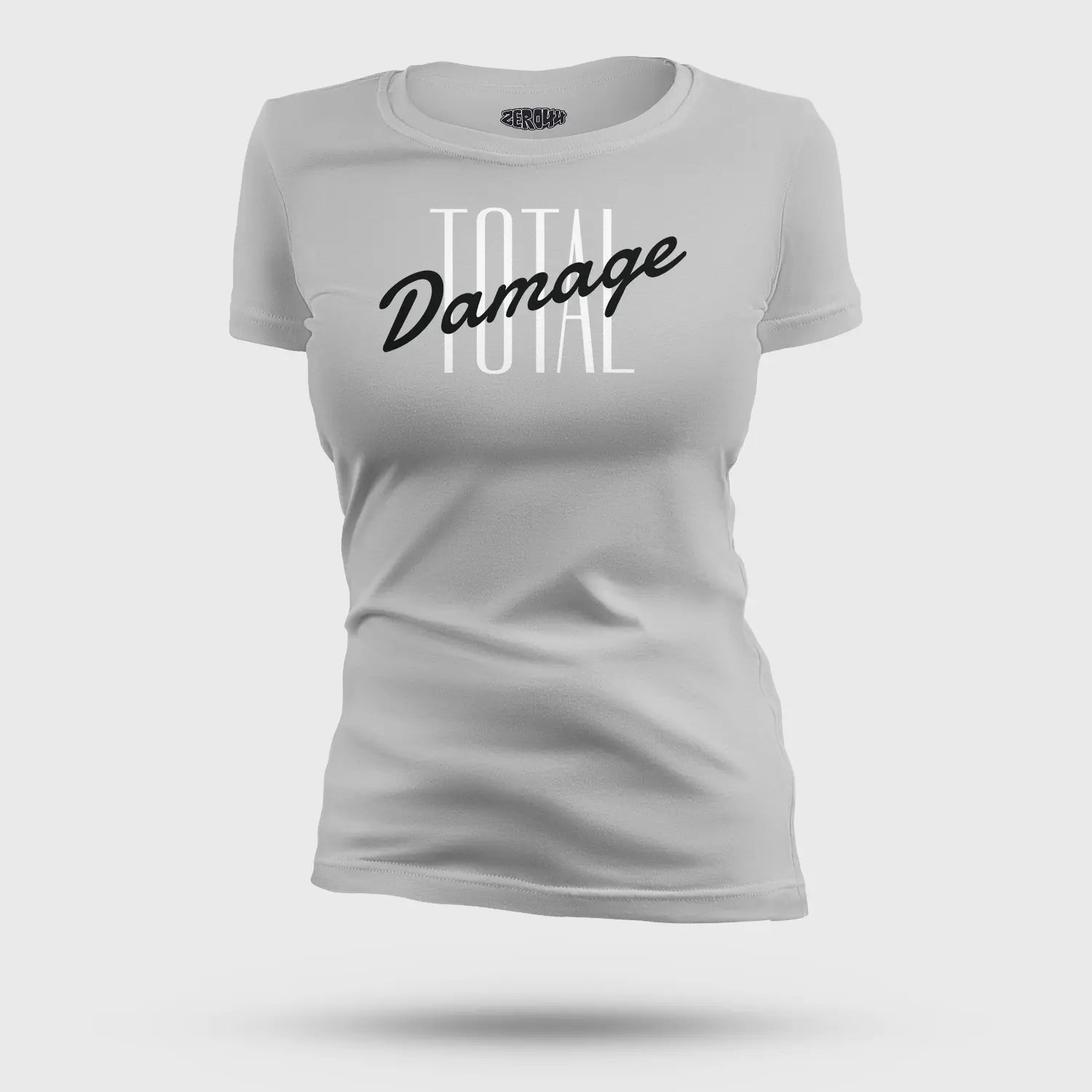 Total Damage Women's T-Shirt in Grey Melange Color