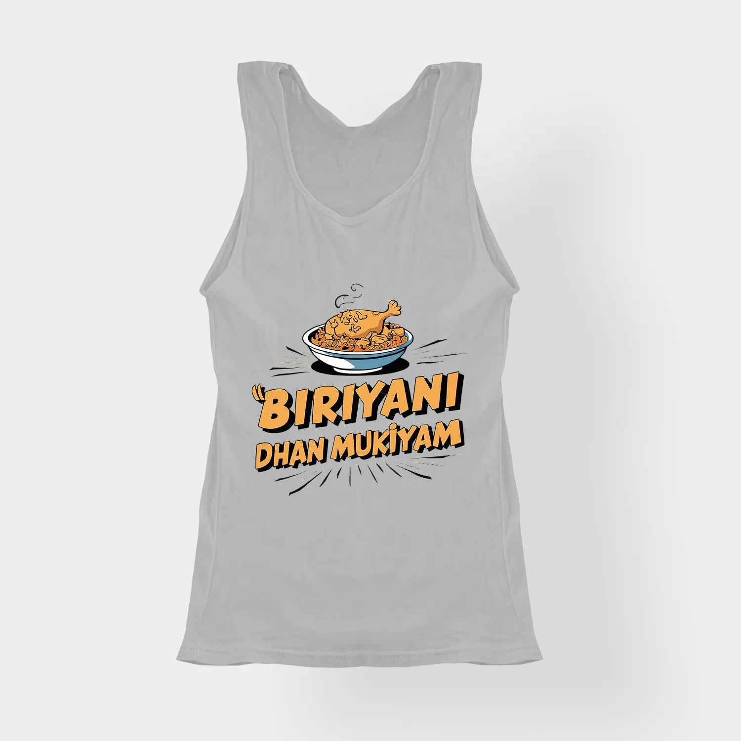 Biriyani Dhan Mukiyam Women's Tank Top in Grey Melange Color