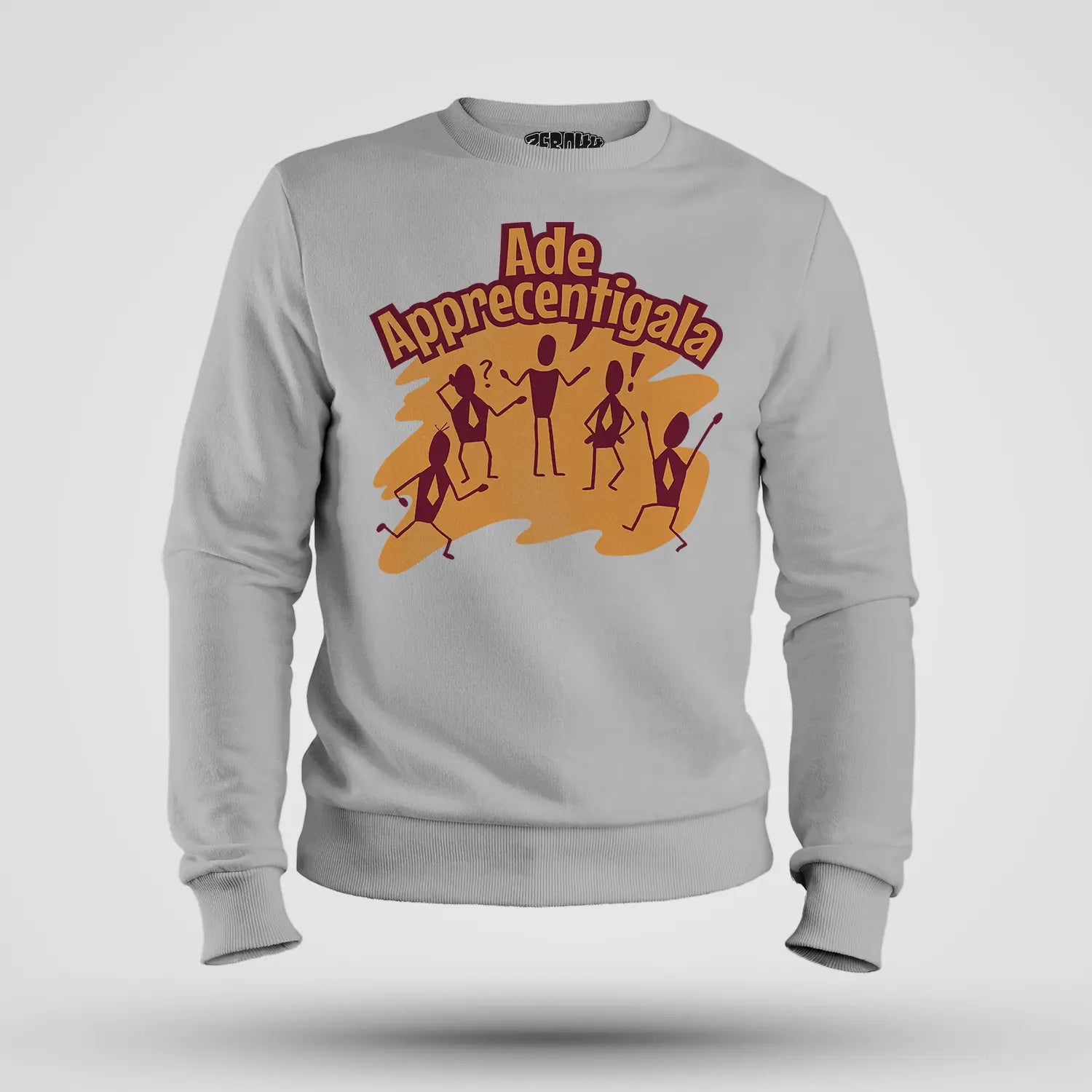 Ade Apprecentingala Men/Unisex Sweatshirt in Grey Melange Color