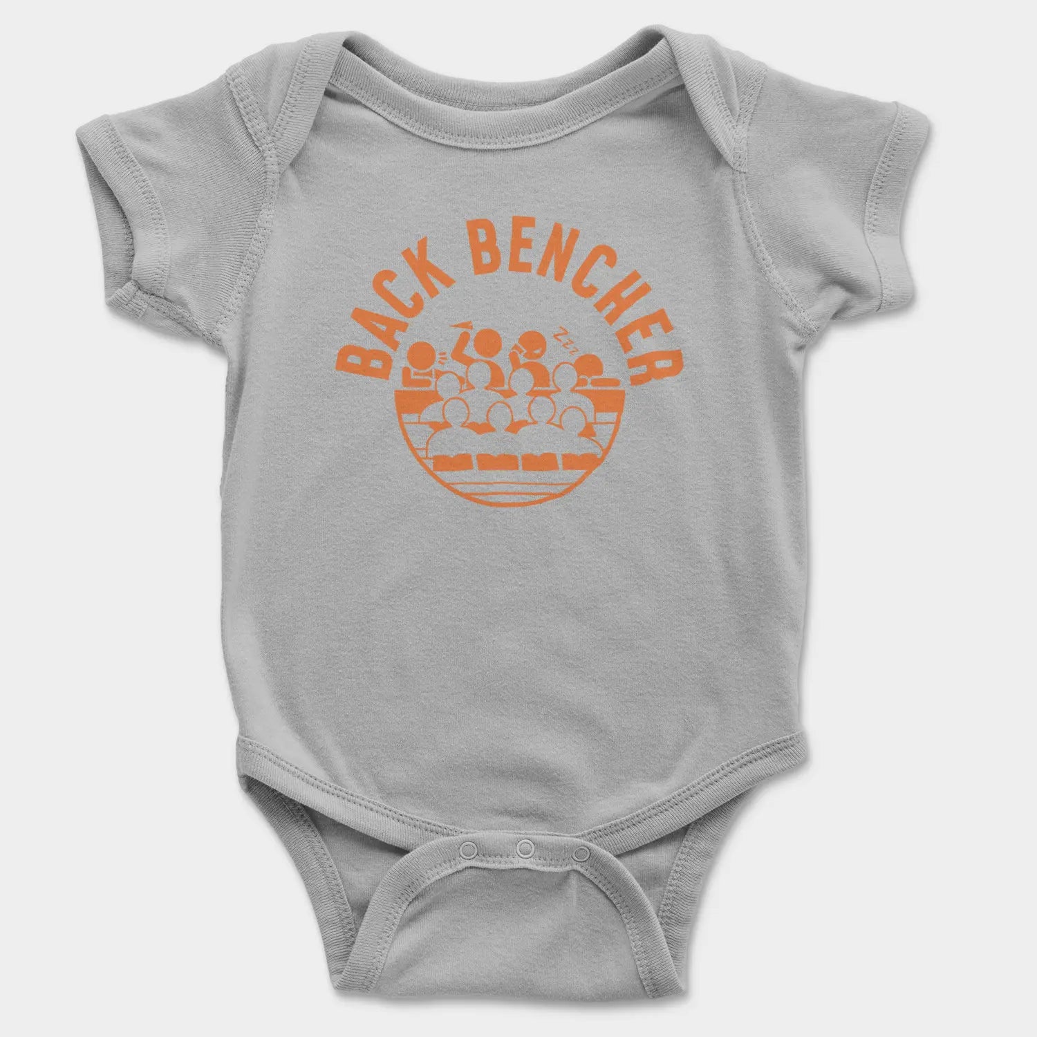 Back Bencher Onesie/Romper in Grey Melange Color