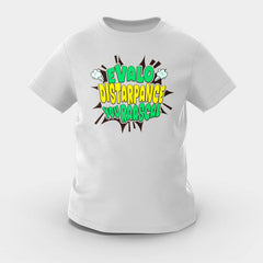 Evalo Distarpance You Raascal Girls Round Neck T-Shirt in Grey Melange Color