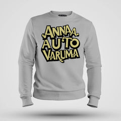 Anna Auto Varuma Men/Unisex Sweatshirt in Grey Melange Color