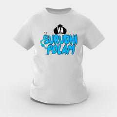 Va Surudhi Polam Girls Round Neck T-Shirt in Grey Melange Color