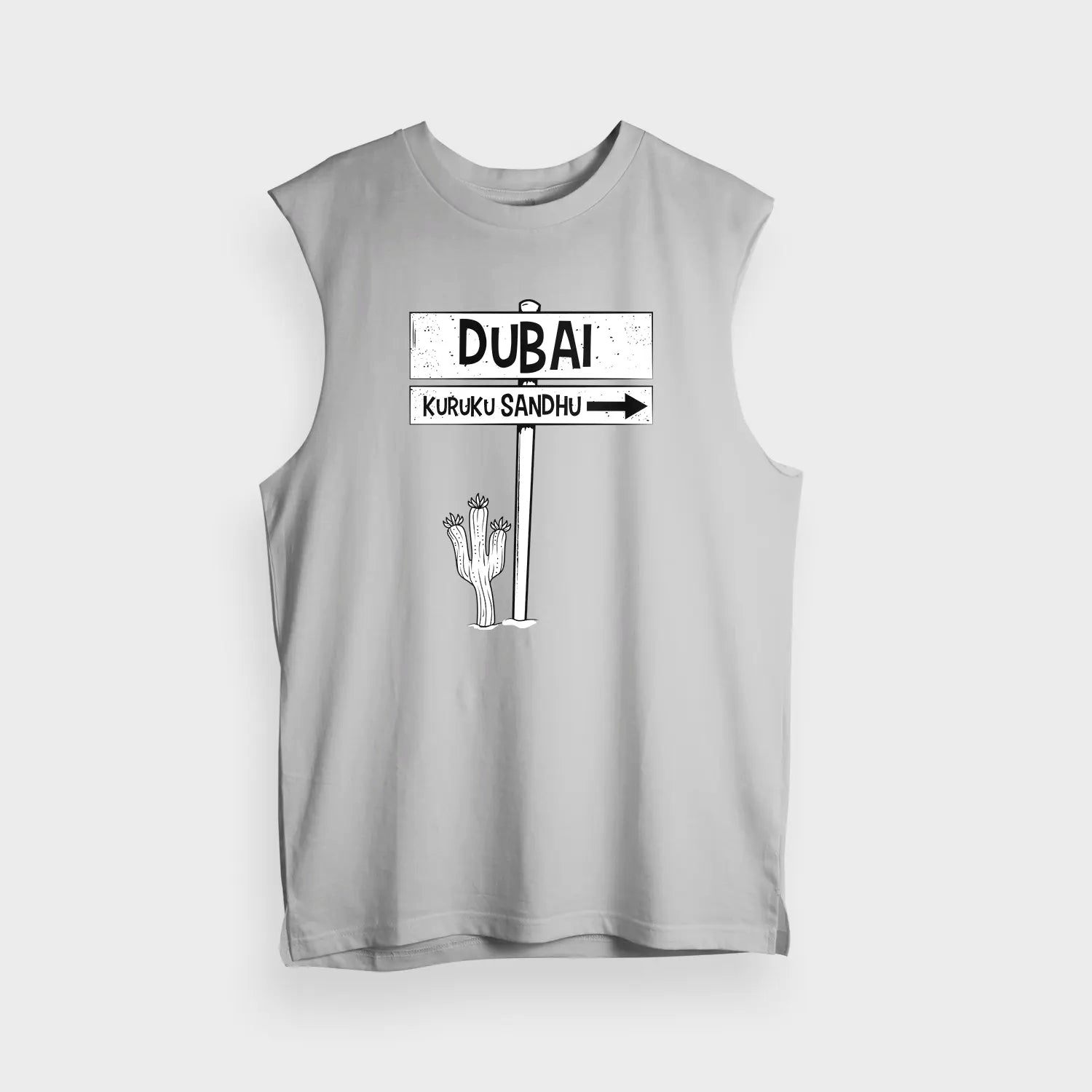 Dubai Kuruku Sandhu Men/Unisex Tank Top in Grey Melange Color
