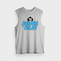Va Surudhi Polam Men/Unisex Tank Top in Grey Melange Color