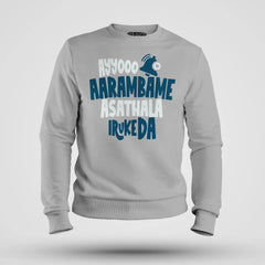 Ayyooo Aarambame Asathala Iruke Da Men/Unisex Sweatshirt in Grey Melange Color