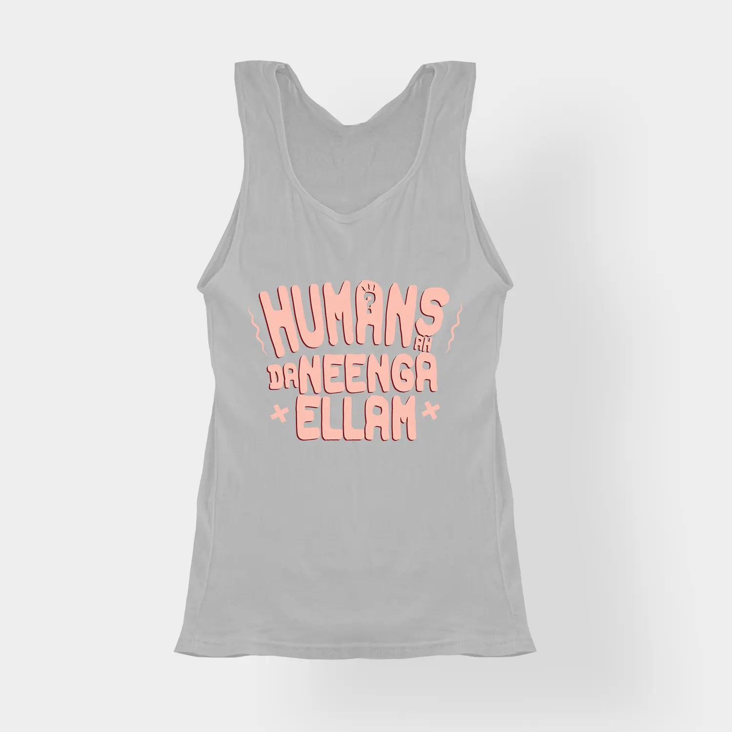 Humans Ah Da Neenga Ellam? Women's Tank Top in Grey Melange Color