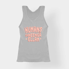 Humans Ah Da Neenga Ellam? Women's Tank Top in Grey Melange Color