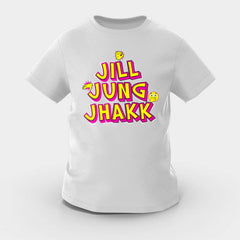 Jill Jung Jhakk Girls Round Neck T-Shirt in Grey Melange Color
