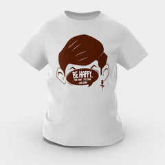 Be Happy Cool Down Cool Down Cool Down Girls Round Neck T-Shirt in Grey Melange Color