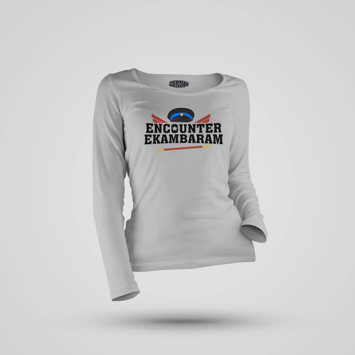 Encounter Ekambaram Women's Long Sleeve T-Shirt in Grey Melange Color