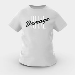 Total Damage Girls Round Neck T-Shirt in Grey Melange Color