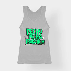 Pechu Pecha Irrukanum Women's Tank Top in Grey Melange Color